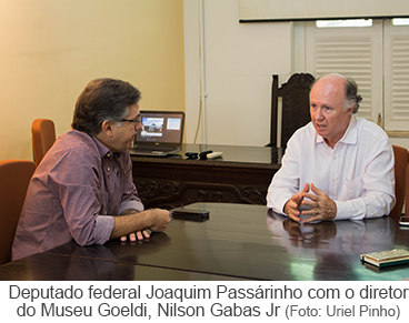 Deputado federal Joaquim Passarinho com o diretor do Museu Goeldi