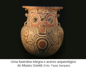 Urna funerária integra o acervo arqueológico