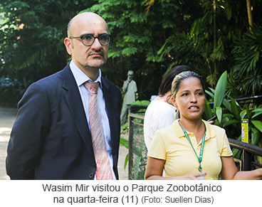 Wasim Mir visitou o Parque Zoobotânico na quarta-feira