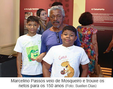 Marcelino Passos veio de Mosqueiro e trouxe os netos para os 150 anos.png