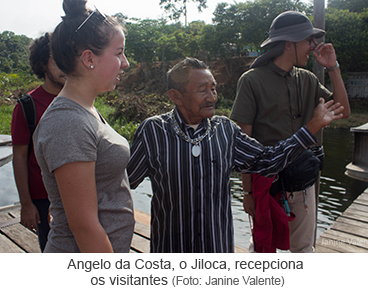 Angelo da Costa, o Jiloca, recepciona os visitantes