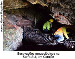 Escavações arqueológicas na Serra Sul, em Carajás